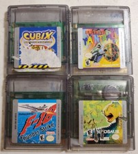 Nintendo GAME BOY Color Game Lot of 4(CUBIX, F18, Ultimate Paintball, Dinosaur)