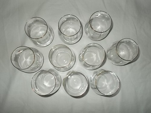 10 Stück Cognacgläser Brandygläser mit Goldrand Höhe ca. 7,5 cm - Bild 2 von 5