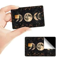 One Debit Credit Card Skin Sticker Decal Cover Small Chip Moon Phases Flowers