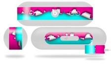 Skin for Beats Pill Plus Ripped Colors Hot Pink Neon Teal Decal Wrap