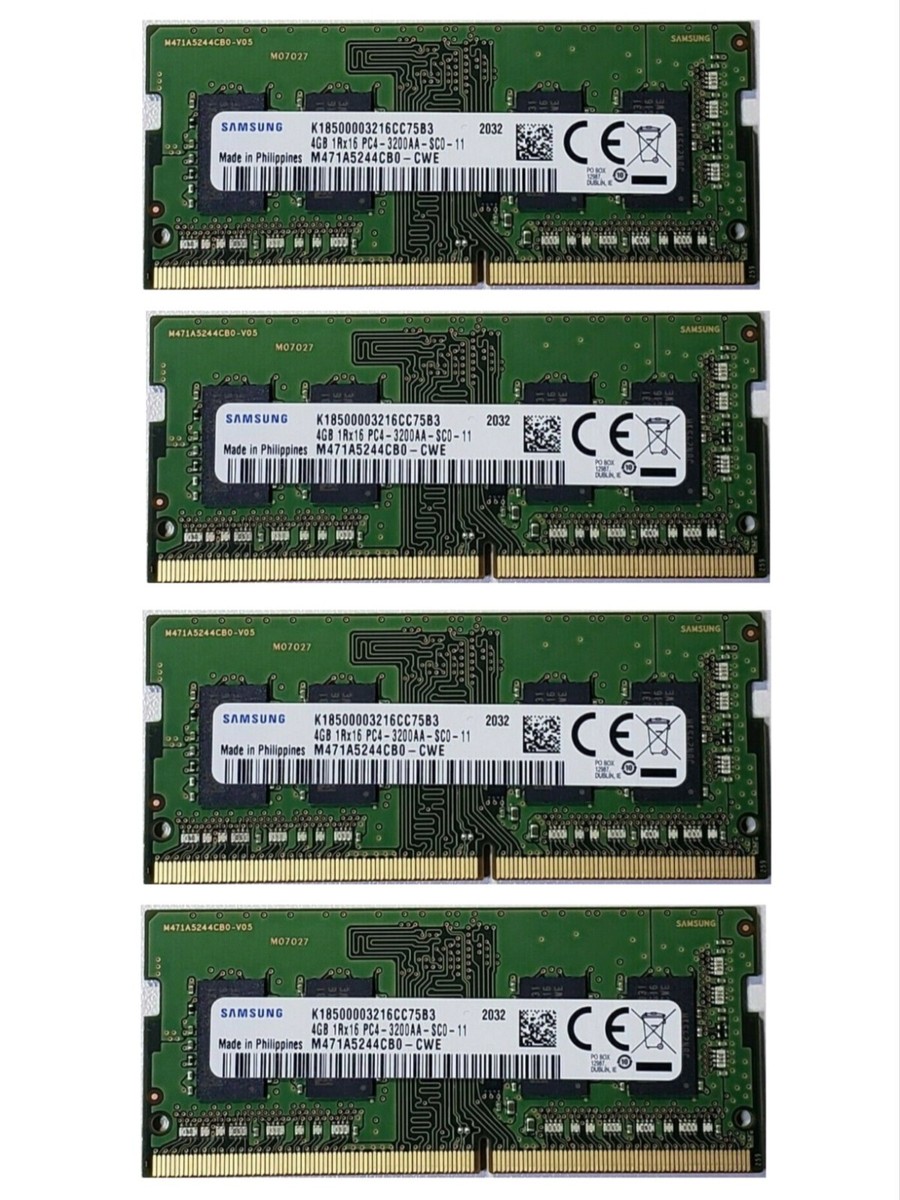 NEW Samsung 16GB 4X4GB DDR4 3200MHZ PC4-25600 SODIMM Memory Ram