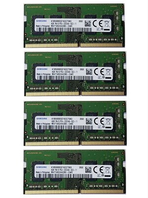 NEW Samsung 16GB 4X4GB DDR4 3200MHZ PC4-25600 SODIMM Memory Ram