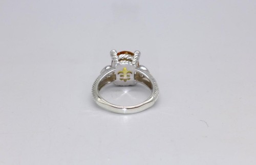 Anillo de citrino facetado ovalado de plata esterlina 925 Judith Ripka talla 9,5 - Imagen 4 de 8