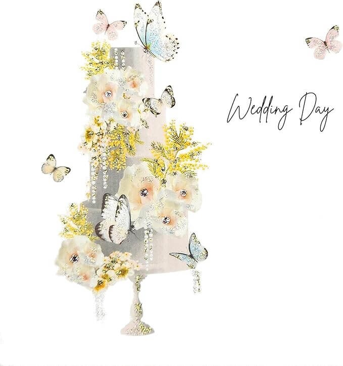 Luxury Wedding Day Card Cake Married Marriage - High Quality Five Dollar Shake