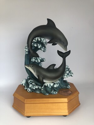 Dolphin Music Box Two Dolphins In Waves San Francisco Music Box