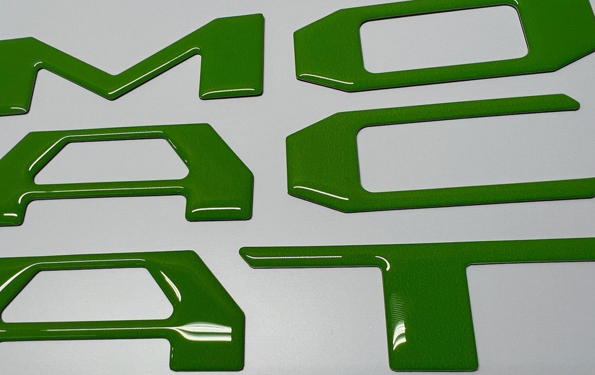 3D RAISED BLACK DOMED TAILGATE LETTERS FOR TOYOTA TACOMA 2016-2023 US