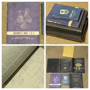 1941-1958 Machinist's Mate 1 & C, 2, Navy Training Course NAVPERS 10523 10525-A