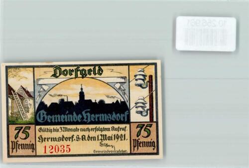 10256961 - 6530 Hermsdorf Notgeld 75 Pfennig - Afbeelding 1 van 2