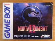 Mortal Kombat II Nintendo GameBoy Manual Only Instruction Booklet DMG-AMKE-USA-1