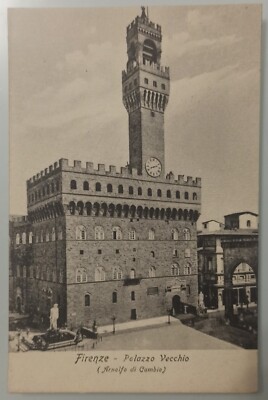 EARLY 900 - POSTCARD FLORENCE OLD PALACE ARNOLFO DI CAMBIO