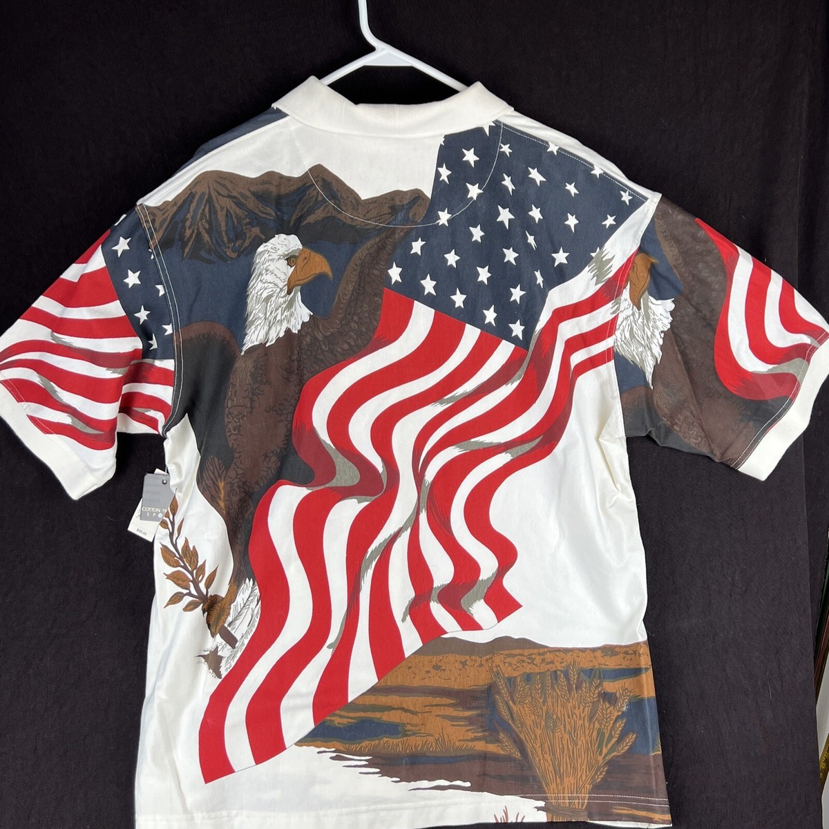 cotton traders sport flag shirt