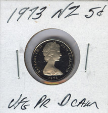 1973 New Zealand 5 Cents Ultra Finest Grade Proof DCAM Quality Sku: World #027