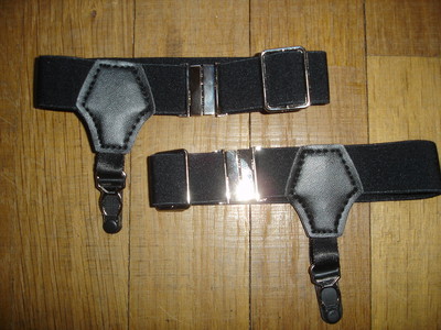 Reggicalze Uomo Con Clip Antiscivolo - Giarrettiere Regolabili Nero, 2.5cm, Per Look Elegante - Foto 3