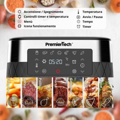PremierTech Friggitrice Ad Aria Da 5,5 Litri - Display Digitale, Facile - Foto 5