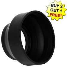 49mm to 77mm Camera Rubber 3 functions Lens Hood Collapsible Sun/Shade/Shield
