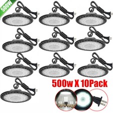 5-10 Pcs 500W UFO Led High Bay Light Factory Warehouse Commercial Led Shop Light
