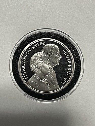 1997 Golden Wedding Anniversary 28.4 Grams Sterling .925 Silver Proof Coin Round - Picture 4 of 11