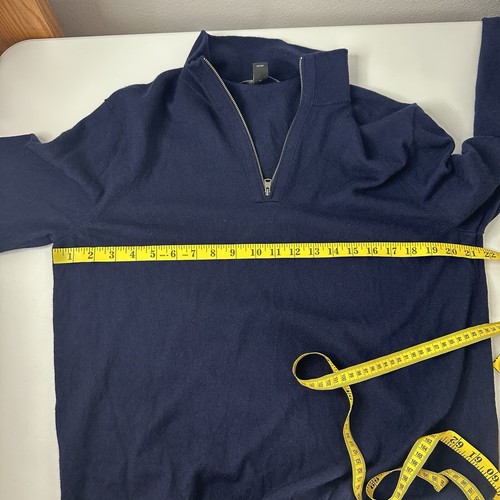 Banana Republic Sweater Mens XL Blue Merino Wool Pull Over 1/2 Zip Navy - Picture 8 of 10