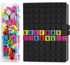 WAFF, Soft Book Customizable Notebook/Journal Combo Mini Black Creative Birthday