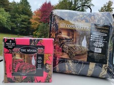 9 PC KING SIZE MIXED COLOR BLACK CAMO COMFORTER HOT PINK SHEETS CAMOUFLAGE