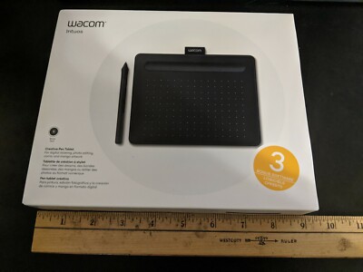 Wacom Drawing Tablet Wacom Intuos 3 Bonus Software New Small 6x8 Black