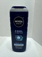 NIVEA MEN Cool 3-In-1 Body Wash (Shower, Shampoo & Refresh), 16.9 Fl. Oz.
