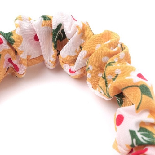 Nollia Ladies Criss Cross Checker Elastic Stretch Headband Yellow Floral - Picture 2 of 2