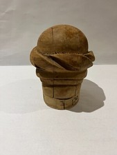 VINTAGE 5 PIECE UNIQUE TEXTURED BRIM PUZZLE MILLINERY WOOD HAT BLOCK MOLD FORM