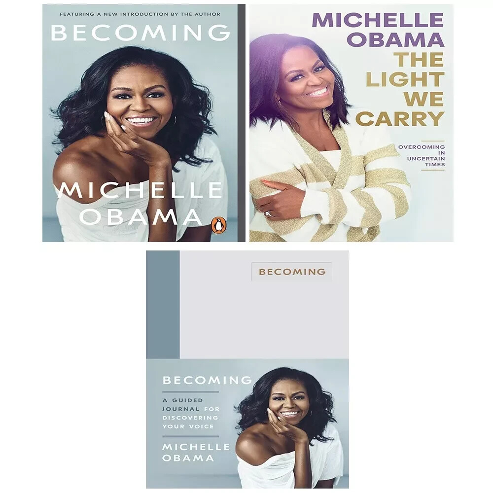 Michelle Obama Collection 3 Books Set Light We Carry, Becoming A Guided Journal