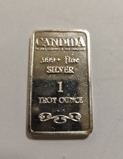 Candida Metals Company Silver Bar 1oz. .999 Silver  113.16 per troy oz
