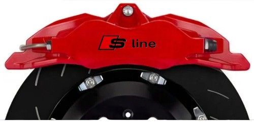 6x Audi s line Brake caliper decals stickers 3 sizes black & red rs3 s3 a1 s5 s6 - Picture 5 of 6