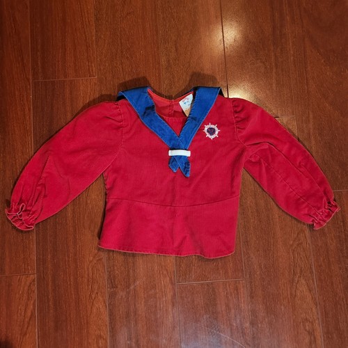 Silenziatori vintage due pezzi velluto a coste marinaio rosso nautico 24 mesi made in USA - Foto 2 di 12