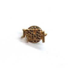 Vintage Jesus First Pin Cross Christian Faith Message Religious Witnessing