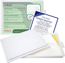Sta-Wet Handy Palette Bundled Set, with 30 Acrylic Paper Refill Sheets, 8.5In X
