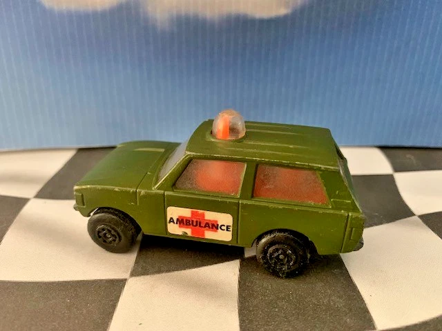 Matchbox 1975 Lesney Rolamatics Range Rover Police Patrol TP-12 Ambulance GREEN - Image 2 of 2