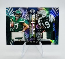2022 Illusions Garrett Wilson RC/Keyshawn Johnson #DV-NJ Déjà Vu Green /10 Jets