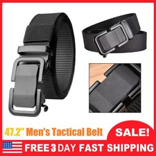 Men's Tactical Ratchet Belt Nylon Web Belts for Men with Automatic Slide Buckle