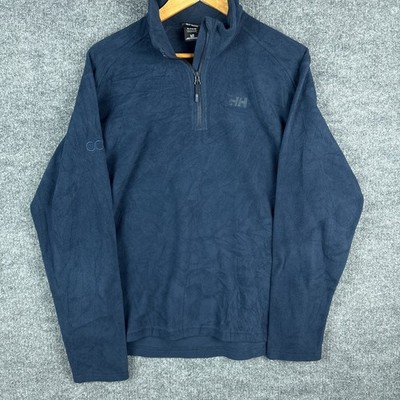 Helly Hansen Daybreaker Company Logo Fleece 1/2 Zip Mens Large Polartec Blue
