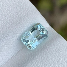 Natural Blue Aquamarine 1.10 Ct Cushion Cut SI Clarity Loose Gemstone Madagascar