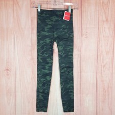 Spanx Look At Me Now Leggings Womens Small Camo Green Camouflage Stretch