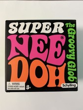 NeeDoh Super Size Groovy Glob Schylling Stress Ball NIB Green Fidget Nee Doh
