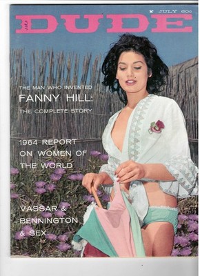 DUDE Men's Magazine July 1964 Fanny Hill, Carolina Montez, Lise Bergstrom, More