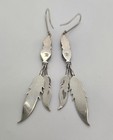 RB RUNNING BEAR NAVAJO TURQUOISE NATIVE AMERICAN STERLING SILVER EARRINGS — photo 9