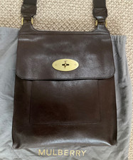 VGC Mulberry LARGE ANTONY Messenger Bag in CHOCOLATE BROWN NVT Leather & Dustbag