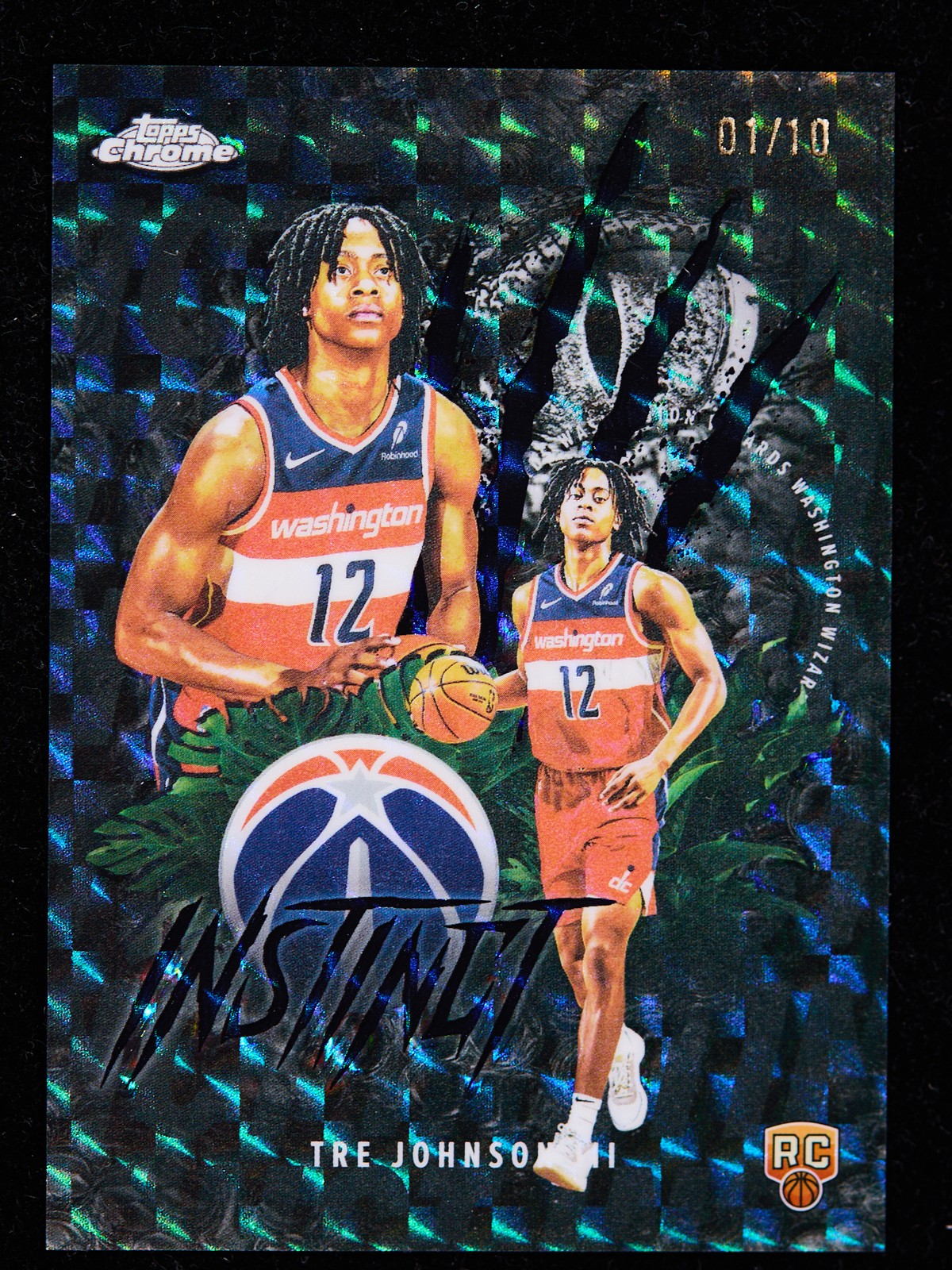 Tre Johnson III RC 2025-26 Topps Chrome Instinct Geometric Black 01/10 [zj95