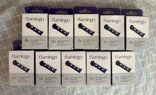 FLAMINGO DERMAPLANE RAZOR REFILL CARTRIDGES- 6 ct Lot Of 10 - 60 Razor Total 