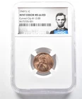 1949-S Lincoln Wheat Cent Mint Error Curved Clip @ 12:00 MS66 RD NGC *9060