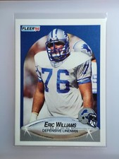 1990 Fleer Football - Eric Williams - Detroit Lions - Rookie Card 287. rookie card picture