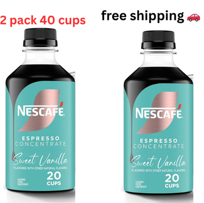 NESCAFe Espresso Concentrate Sweet Vanilla Instant 2 Pack 20 fl OZ total