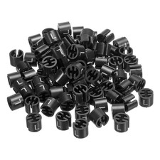 Clothes Hanger Marker L Size Fit Hanger Rod Black, Pack of 100